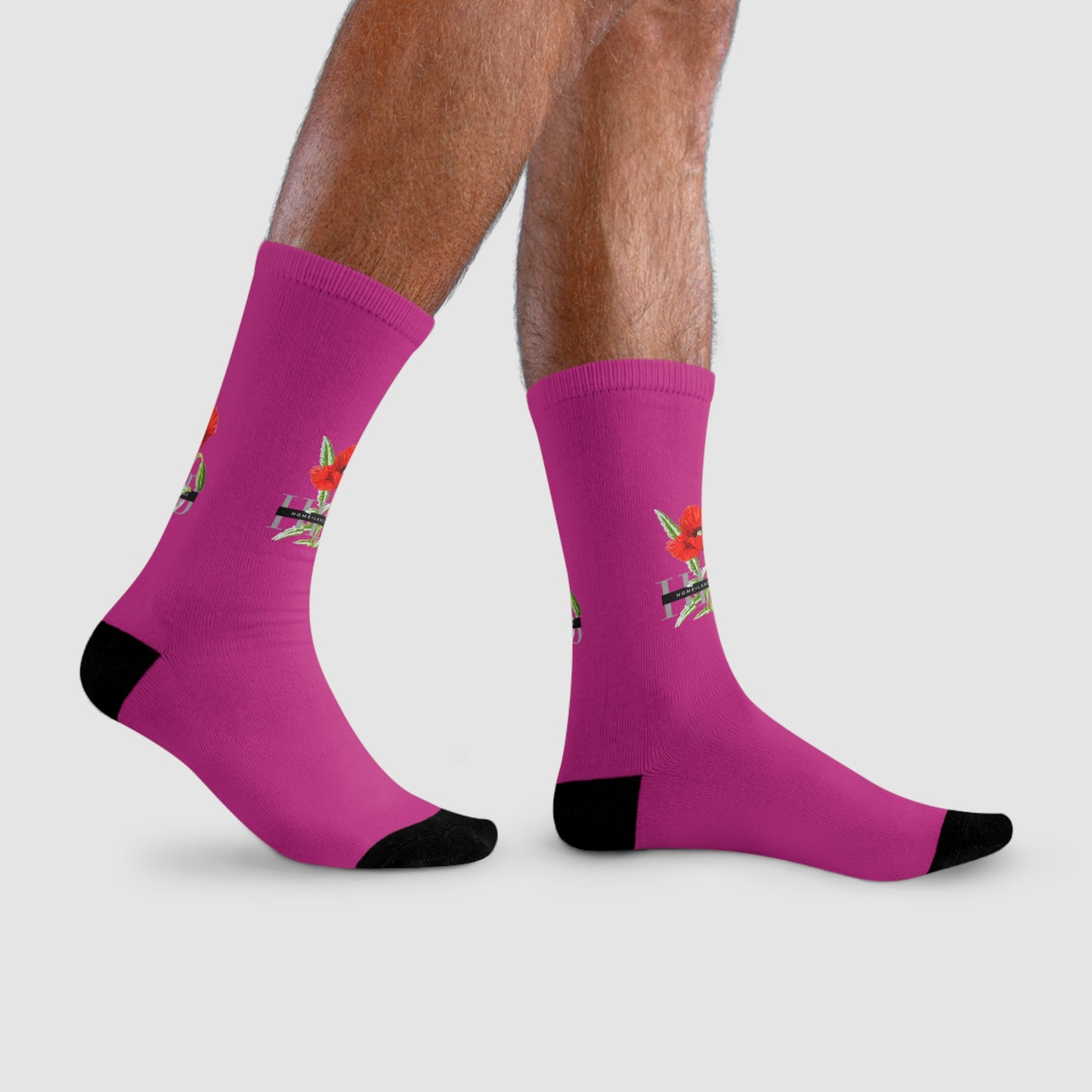 HLB EazII Rose Crew Socks